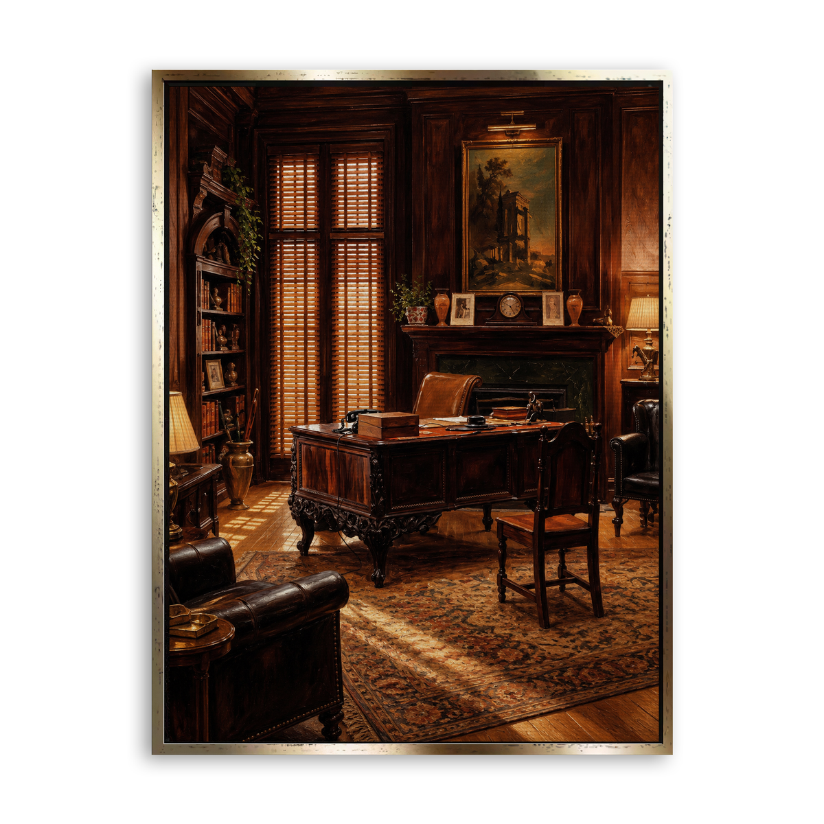 The Office of the Godfather - Leinwand Gold