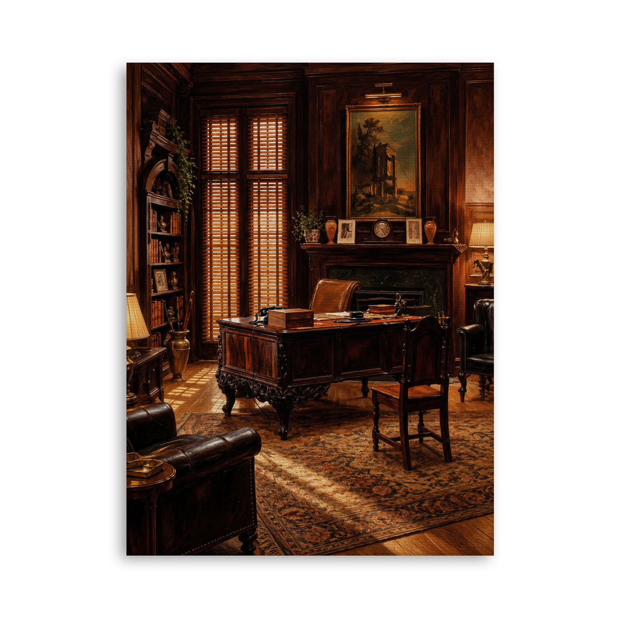 The Office of the Godfather - Leinwand Ohne Rahmen