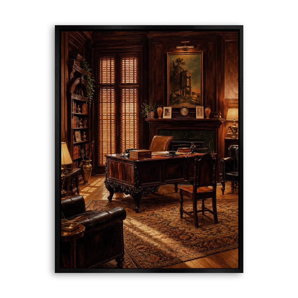 The Office of the Godfather - Leinwand Schwarz