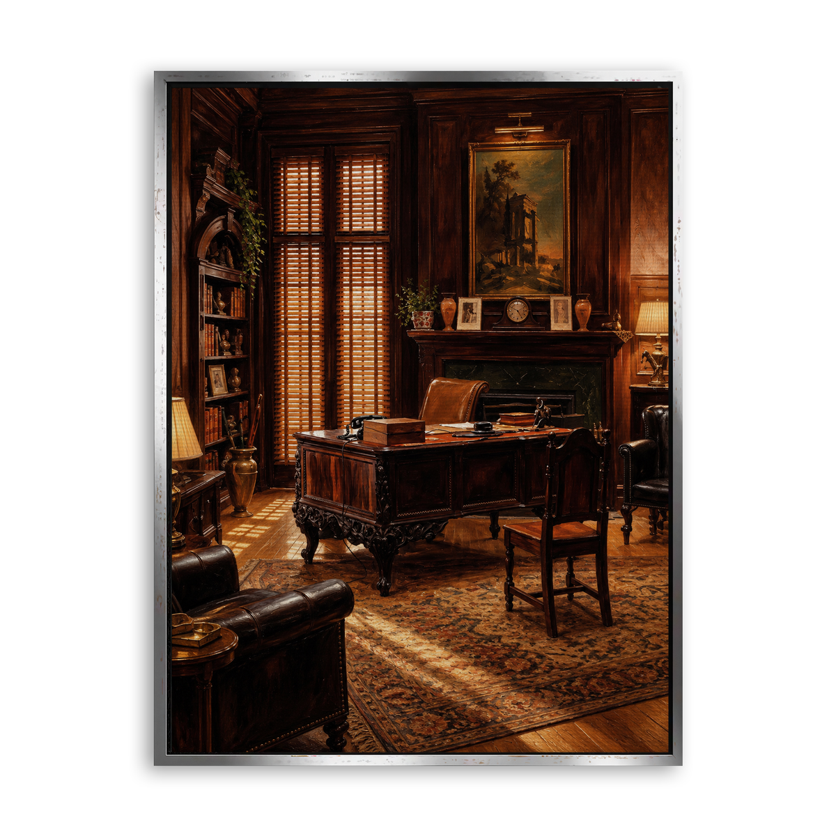 The Office of the Godfather - Leinwand Silber