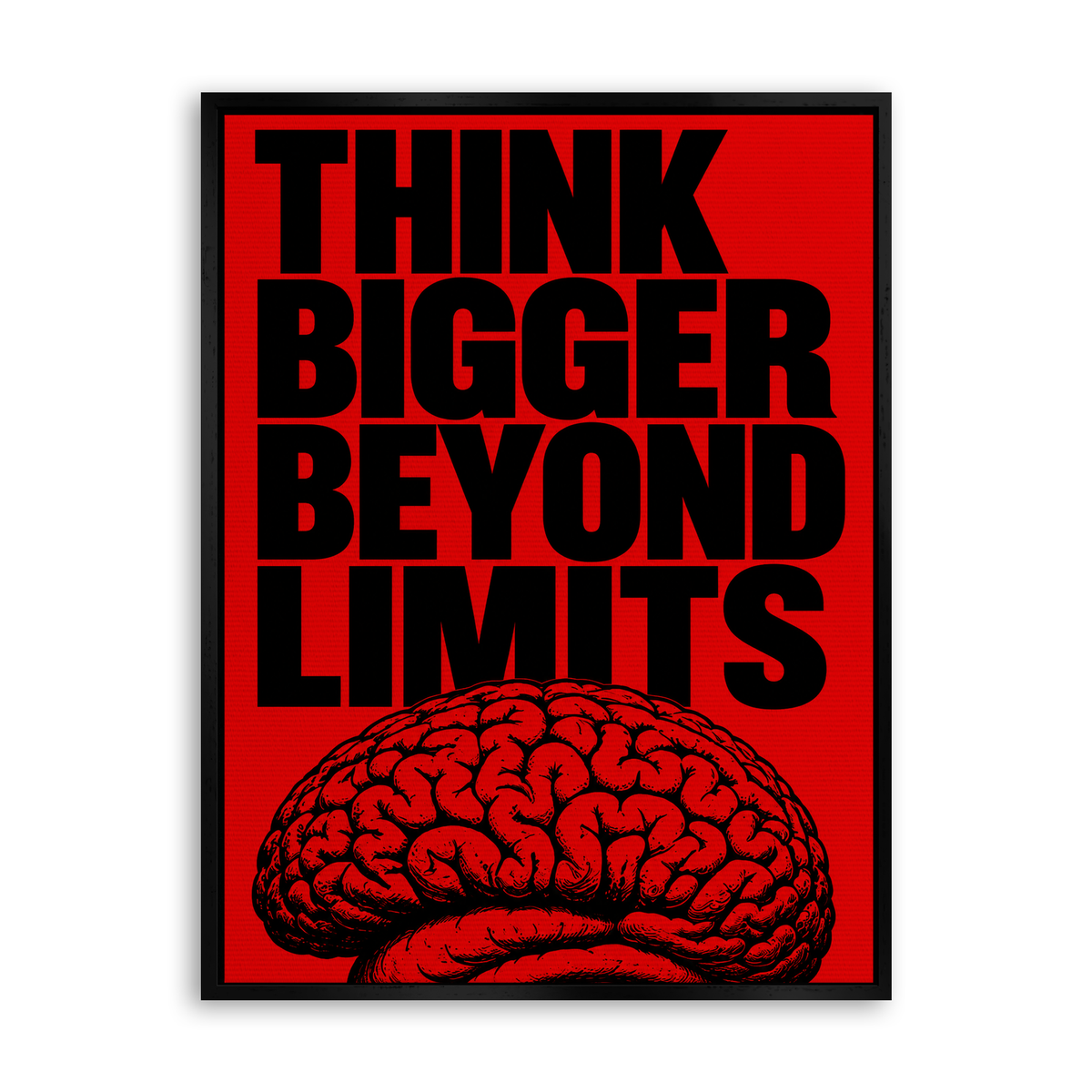 Think Bigger Beyond Limits - Leinwand Schwarz