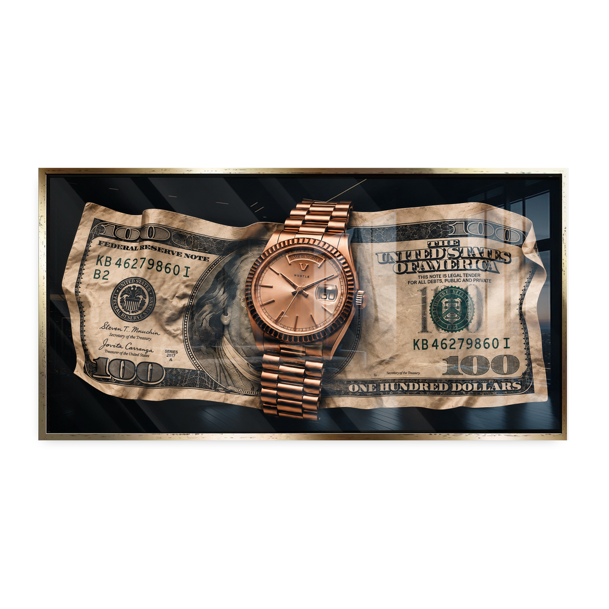 Time is Money - Acrylglas Gold
