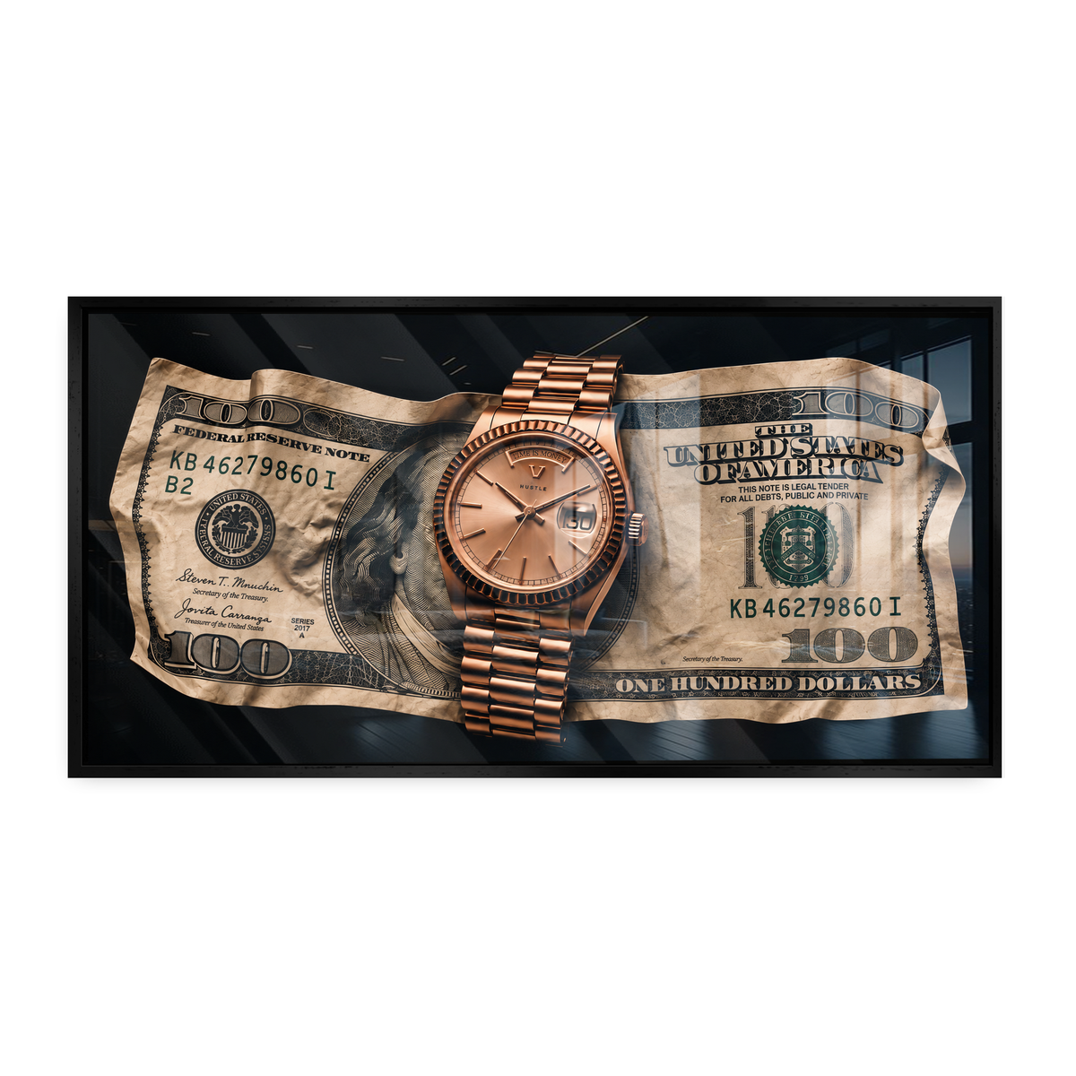 Time is Money - Acrylglas Schwarz