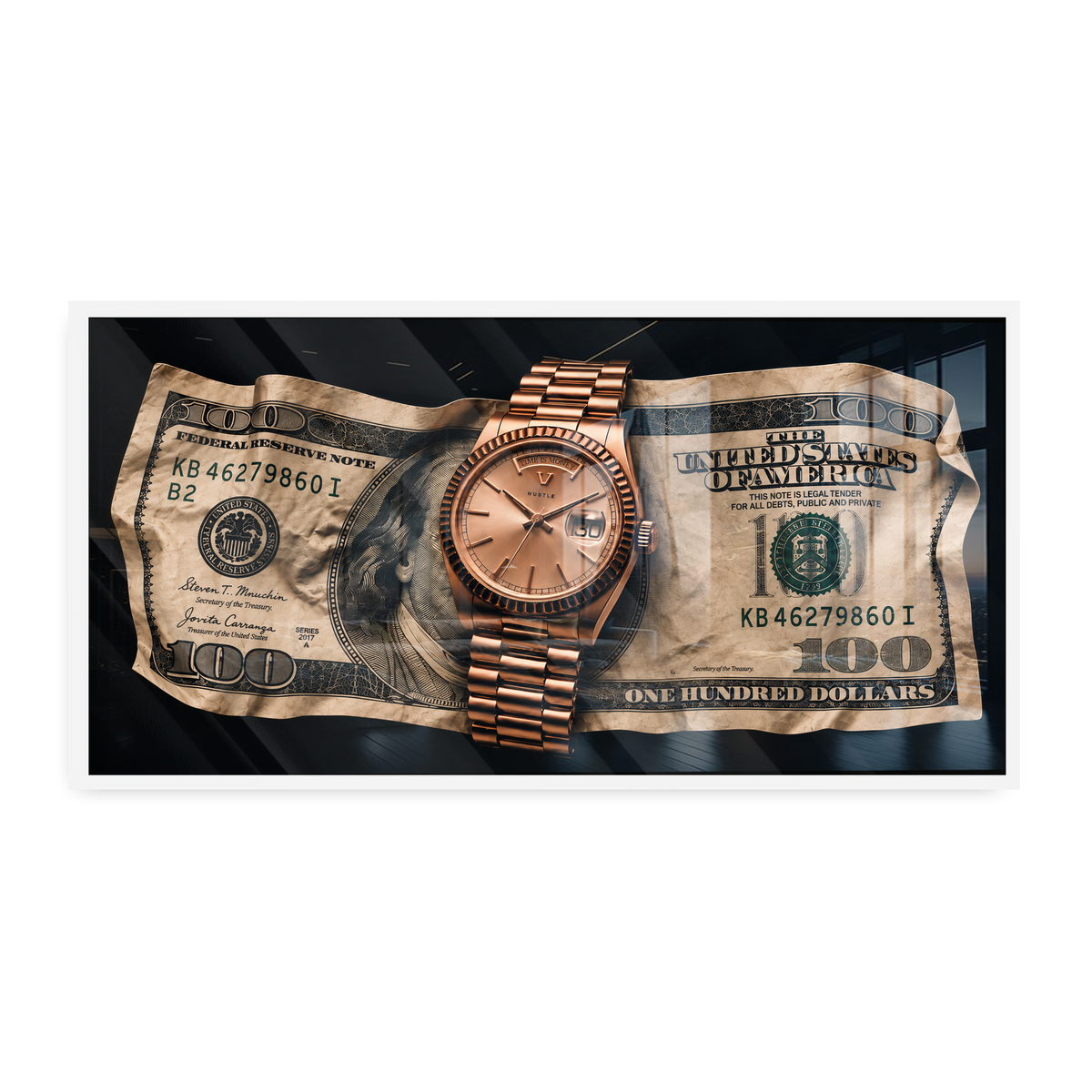 Time is Money - Acrylglas Weiß