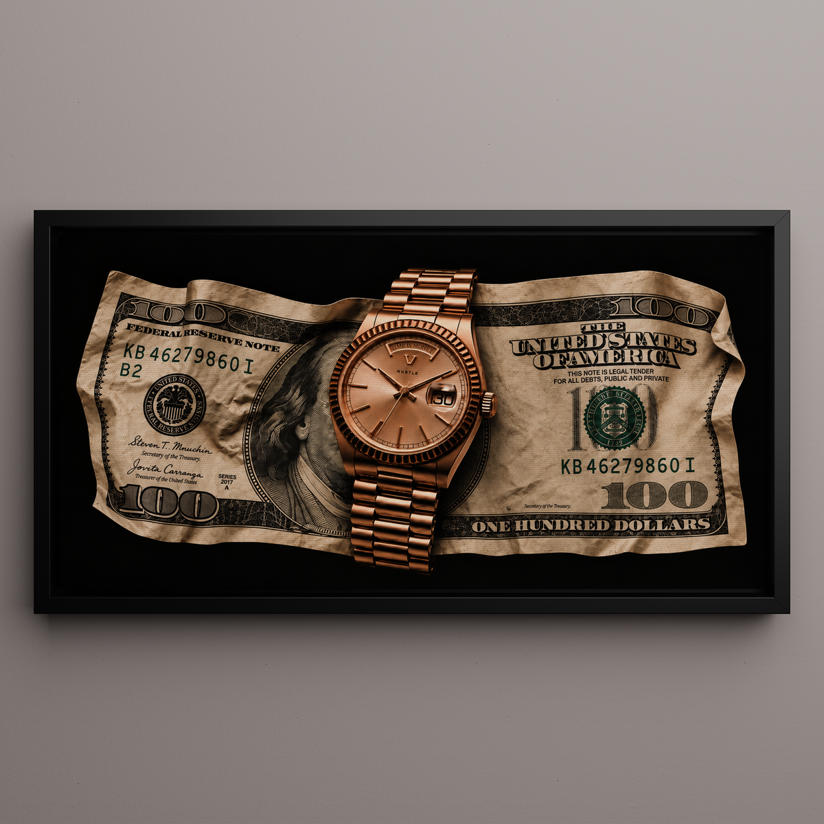 Time is Money - Leinwand Schwarz