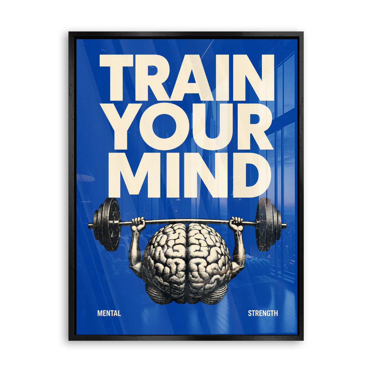 Train Your Mind - Acrylglas Schwarz