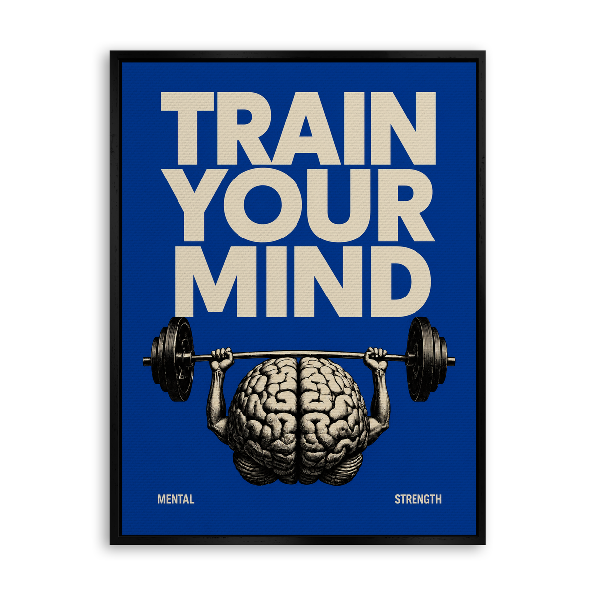 Train Your Mind - Leinwand Schwarz