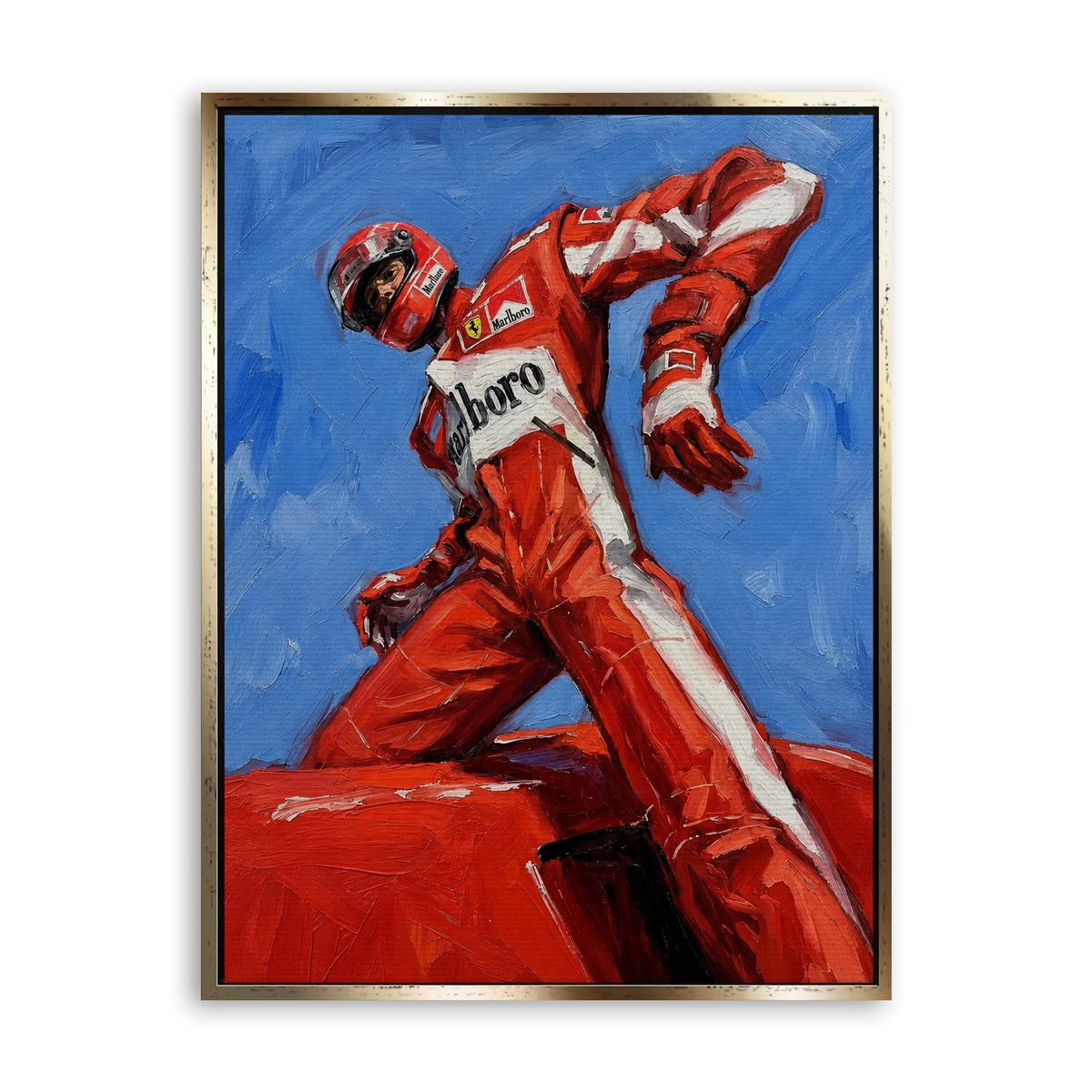 Victory in Red - Leinwand Gold