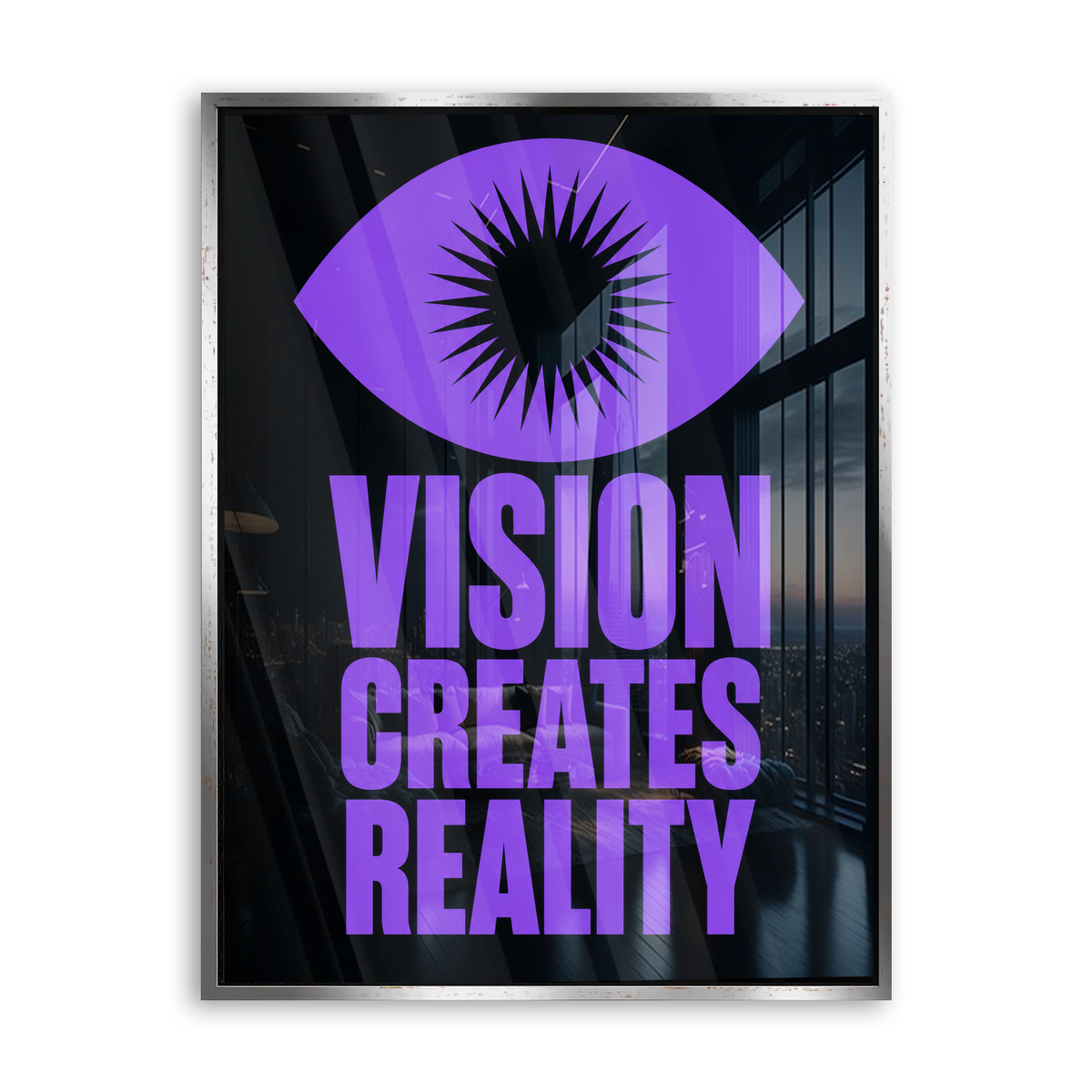 Vision Creates Reality - Acrylglas Silber