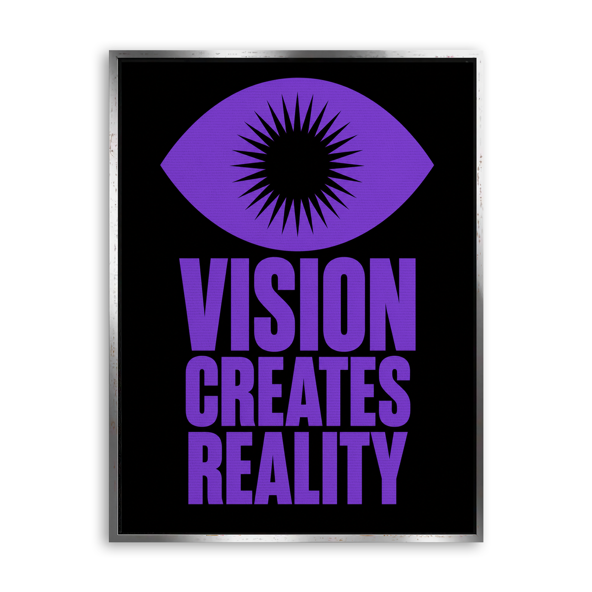 Vision Creates Reality - Leinwand Silber