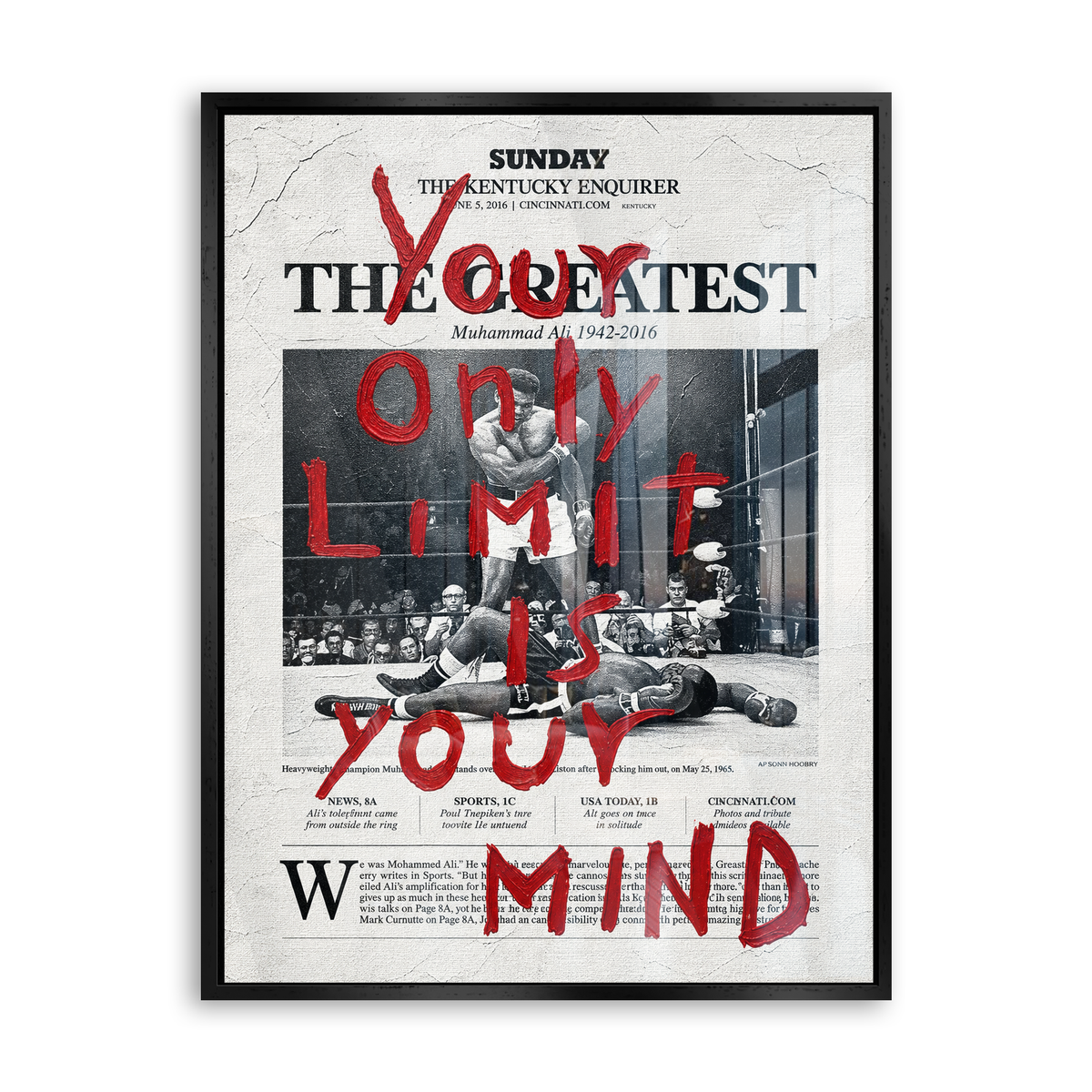 Your Only Limit Is Your Mind - Acrylglas Schwarz