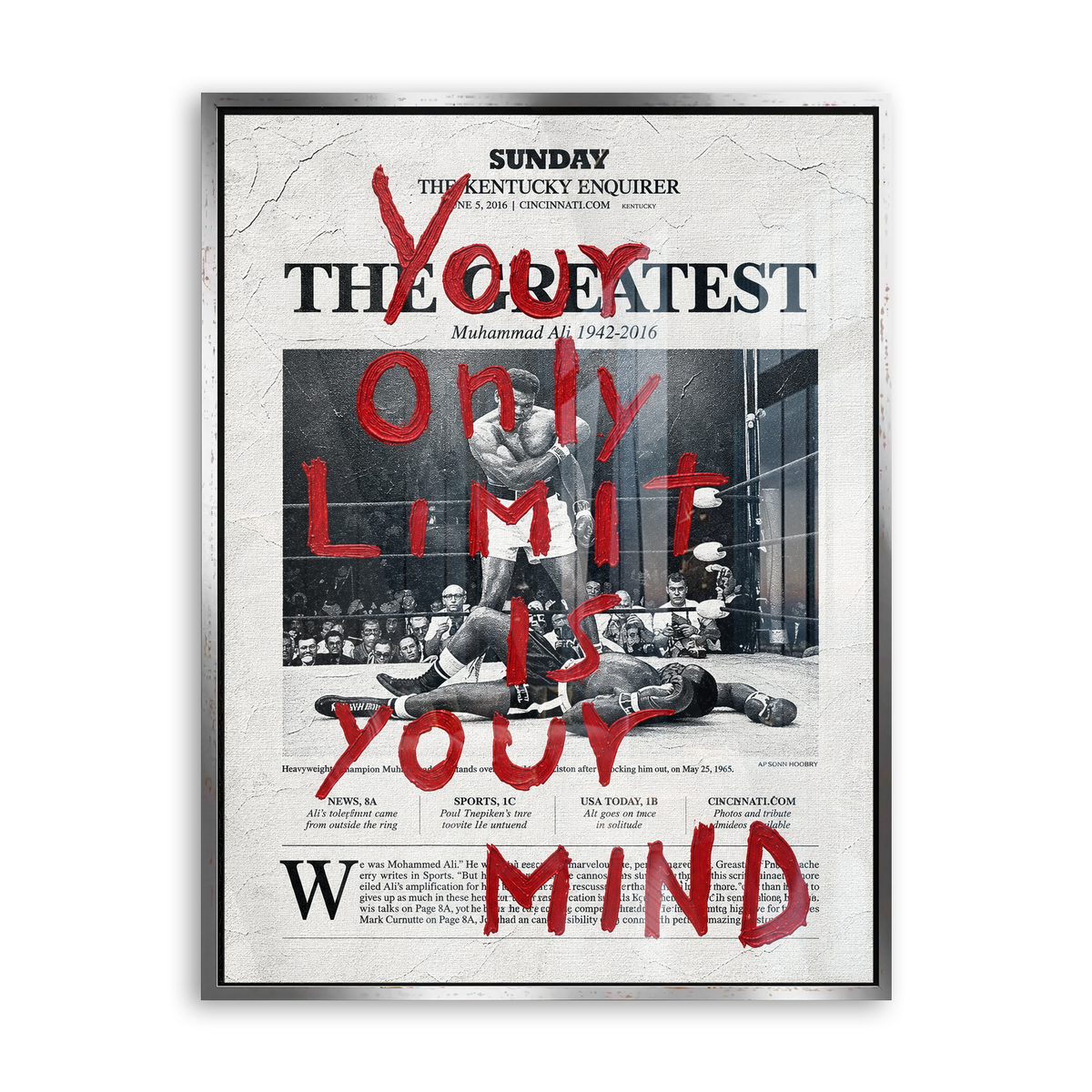 Your Only Limit Is Your Mind - Acrylglas Silber