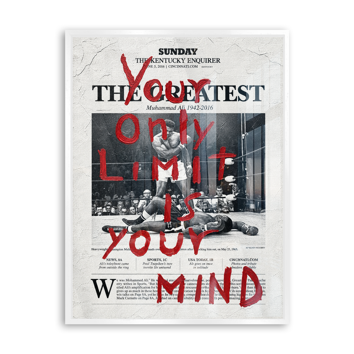 Your Only Limit Is Your Mind - Acrylglas Weiß