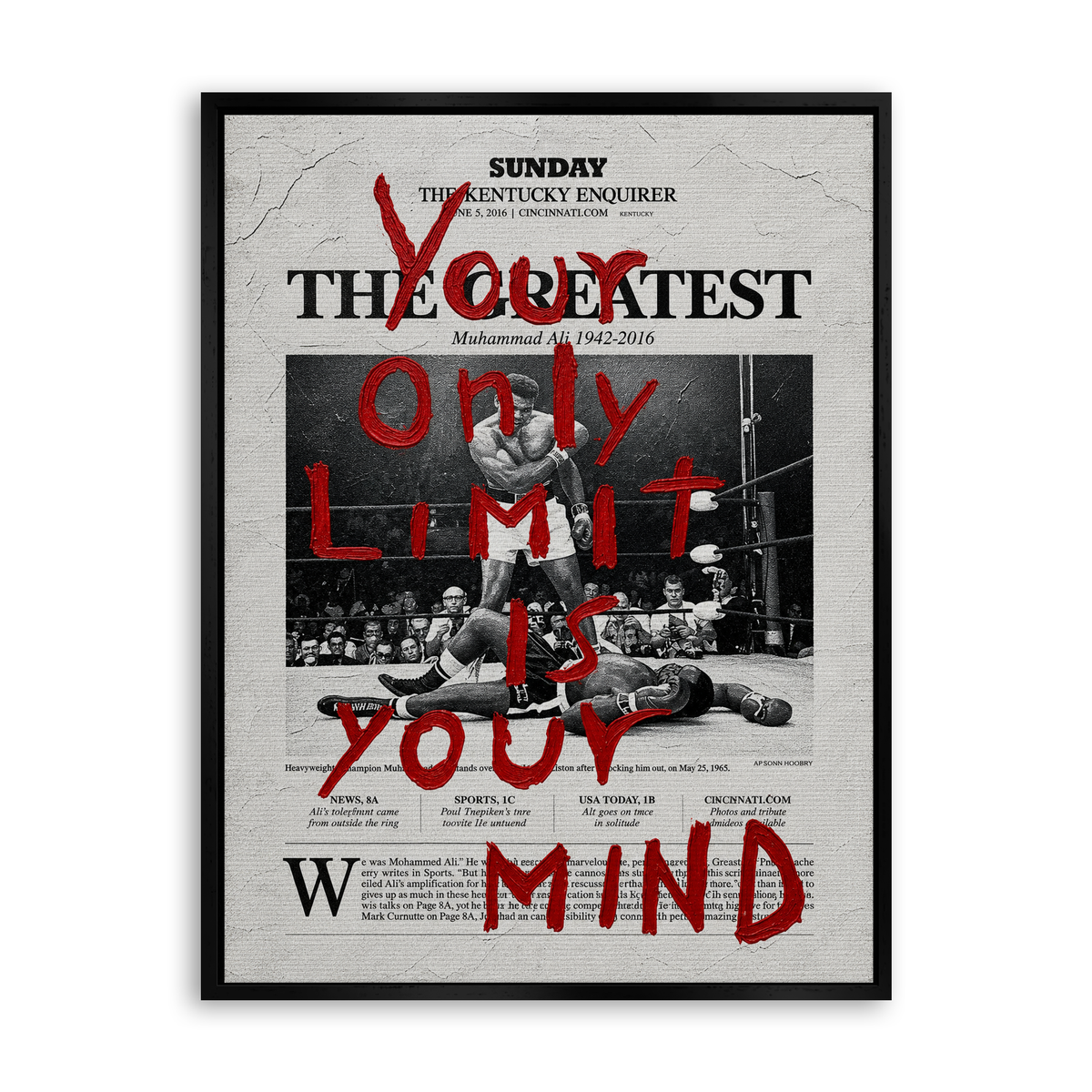 Your Only Limit Is Your Mind - Leinwand Schwarz