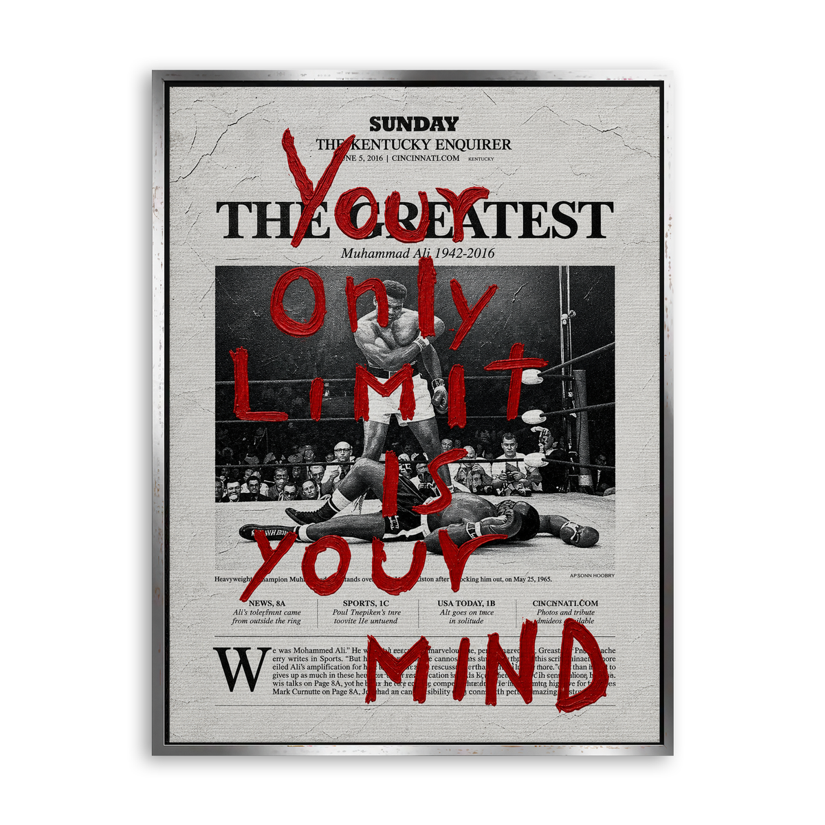 Your Only Limit Is Your Mind - Leinwand Silber