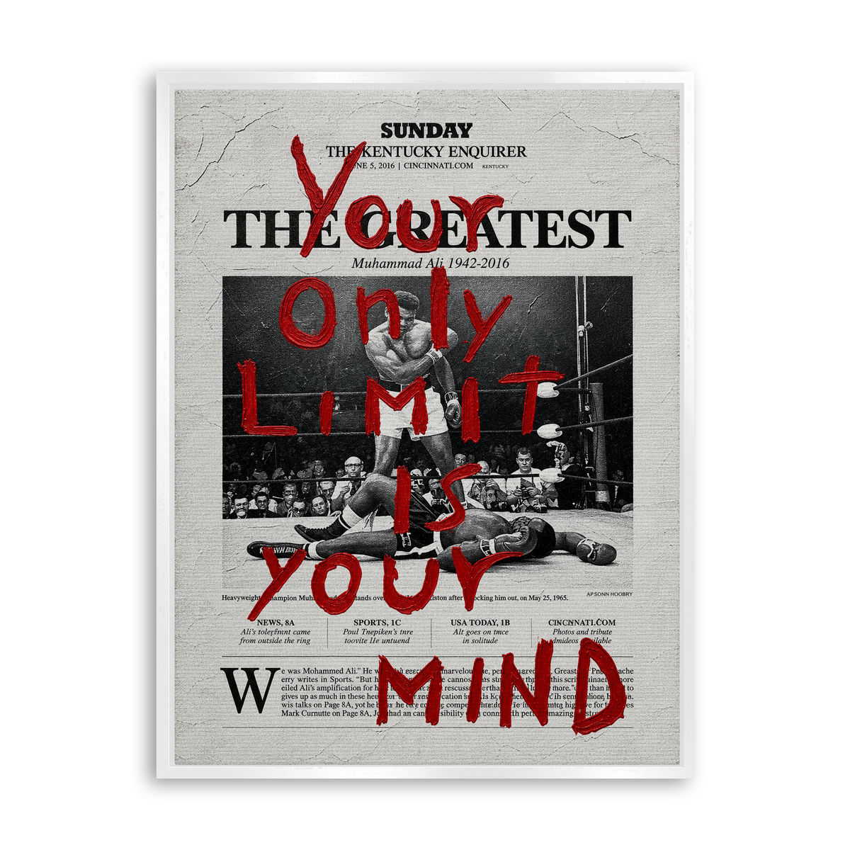 Your Only Limit Is Your Mind - Leinwand Weiß
